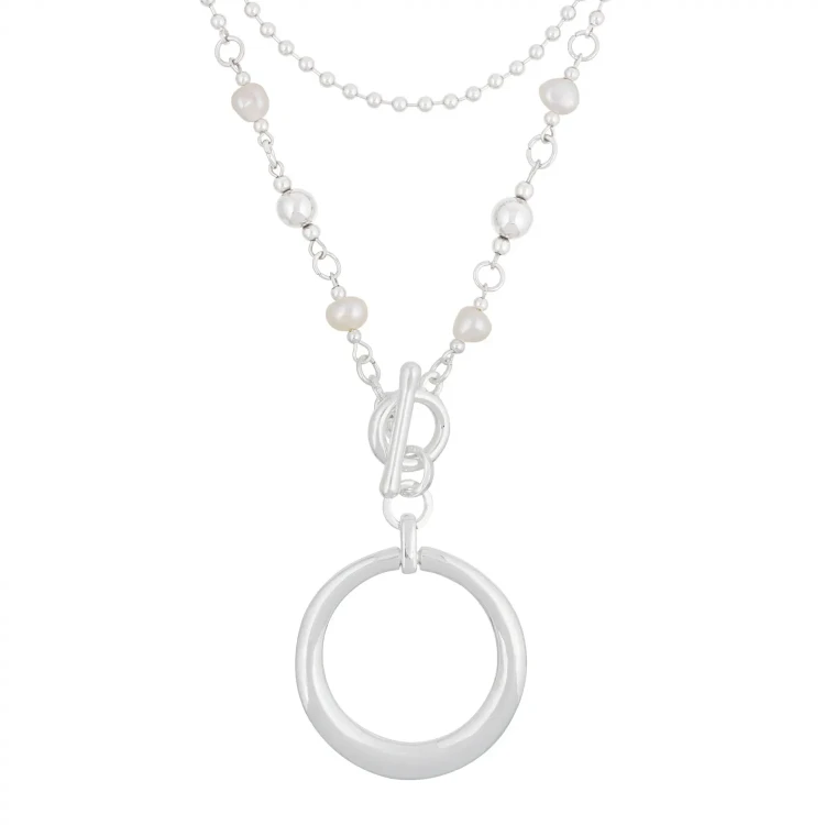 Колье Fiore Luna Perle LN5119 BW/S