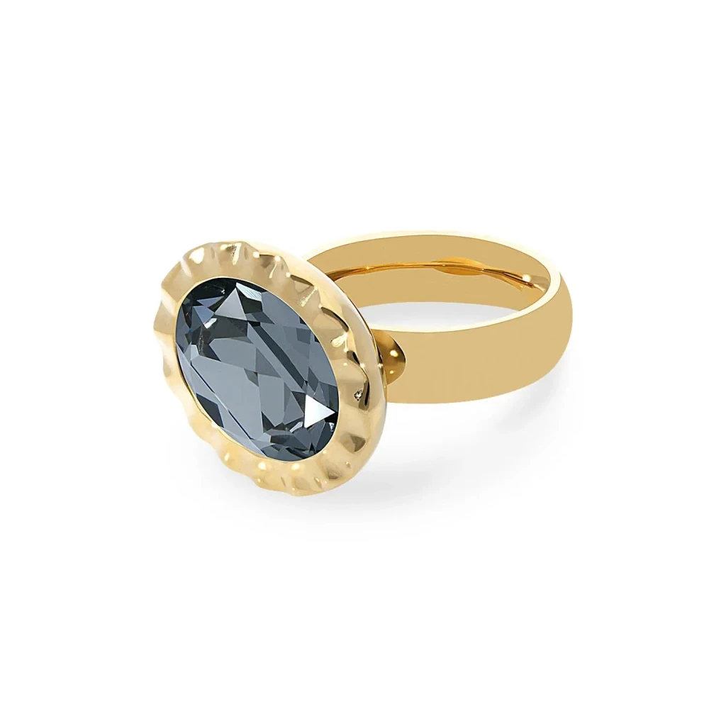 Кольцо Qudo TIVOLA UNICA big (G/P) Crystal silver night 56 687539