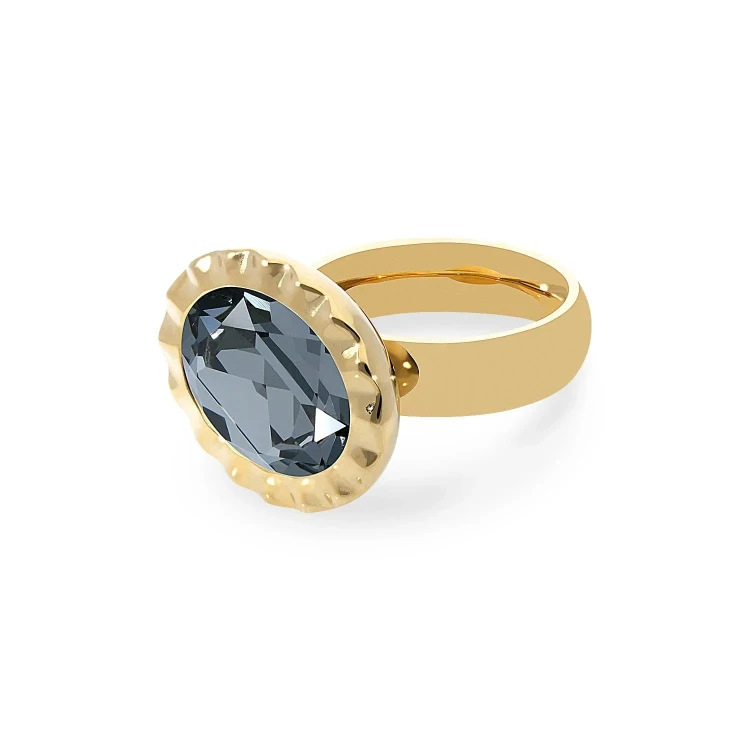 Кольцо Qudo TIVOLA UNICA big (G/P) Crystal silver night 56 687539