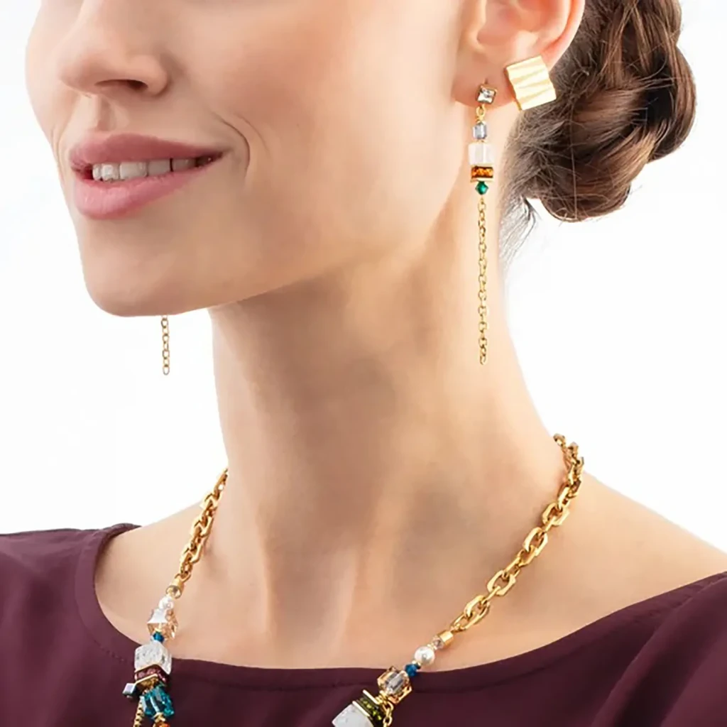 Серьги Coeur de Lion Multicolour Gold 3020/21-1516