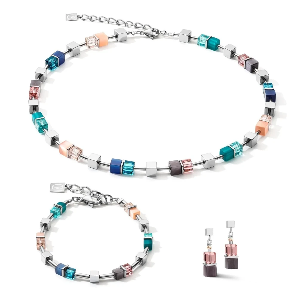 Серьги Coeur de Lion Blue-Turquoise-Peach 5022/21-0751