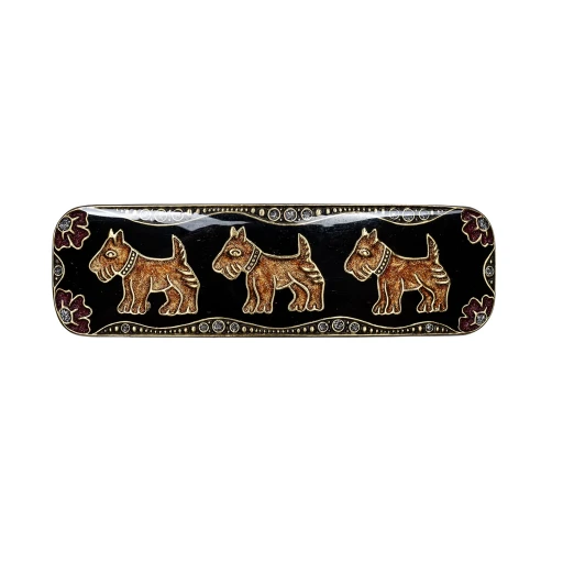 Заколка для волос Clara Bijoux Собачки G26204 BR/G