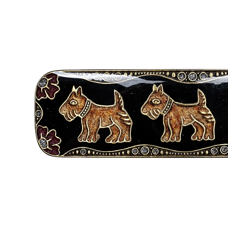 Заколка для волос Clara Bijoux Собачки G26204 BR/G
