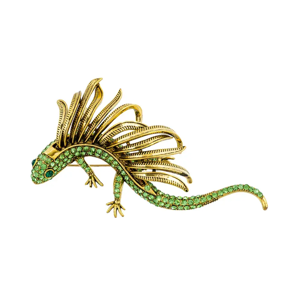 Брошь Fiore Luna Dragon чешский бриллиант BR15080 G/G