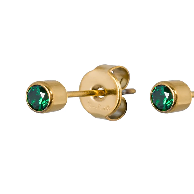 Пусеты Cubic zirconia Green Fiore Luna SWE0128 G G