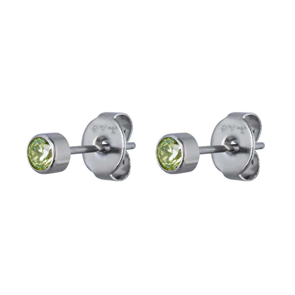 Пусеты Cubic zirconia Apple Green Fiore Luna SWE0128 AG S