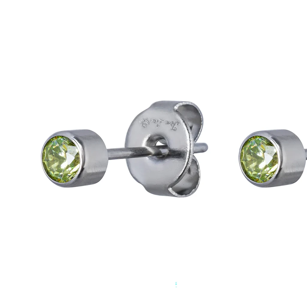 Пусеты Cubic zirconia Apple Green Fiore Luna SWE0128 AG S