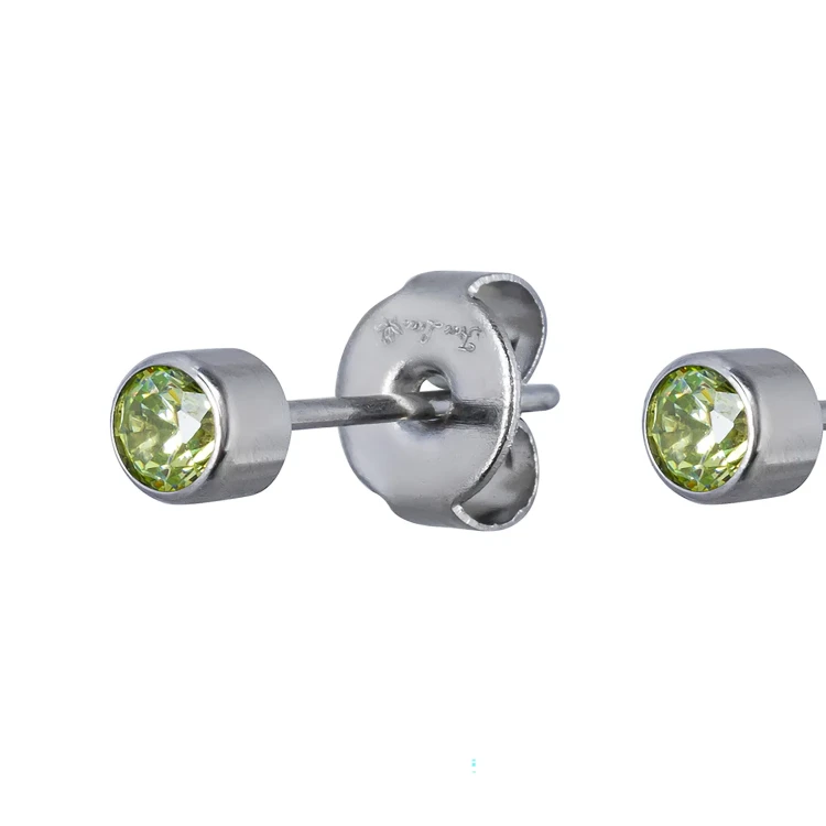 Пусеты Cubic zirconia Apple Green Fiore Luna SWE0128 AG S