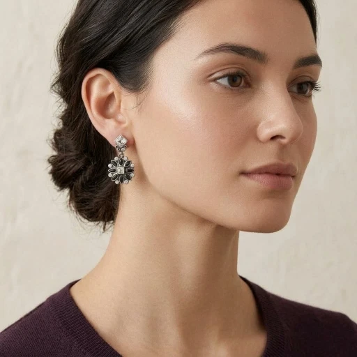 Серьги Myka Crystal/Jet E8560