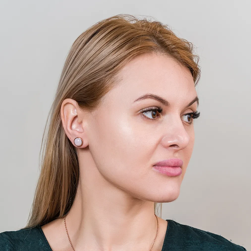 Пусеты Сфера SHELL ROSE AE02913-3 R/RG