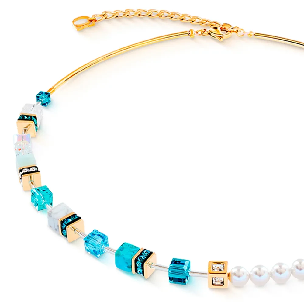 Колье Coeur de Lion Turquoise-Gold 5086/10-0616