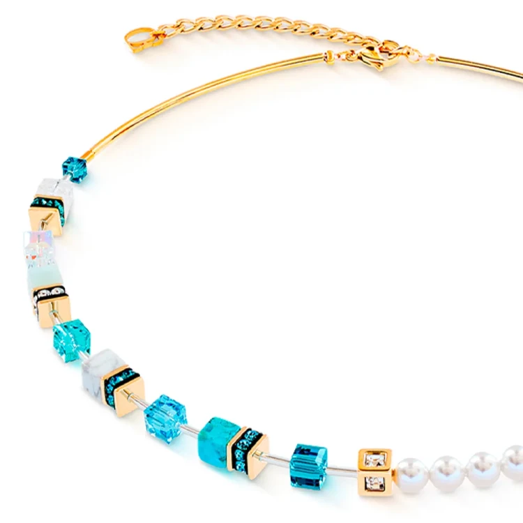Колье Coeur de Lion Turquoise-Gold 5086/10-0616
