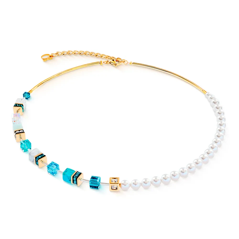 Колье Coeur de Lion Turquoise-Gold 5086/10-0616