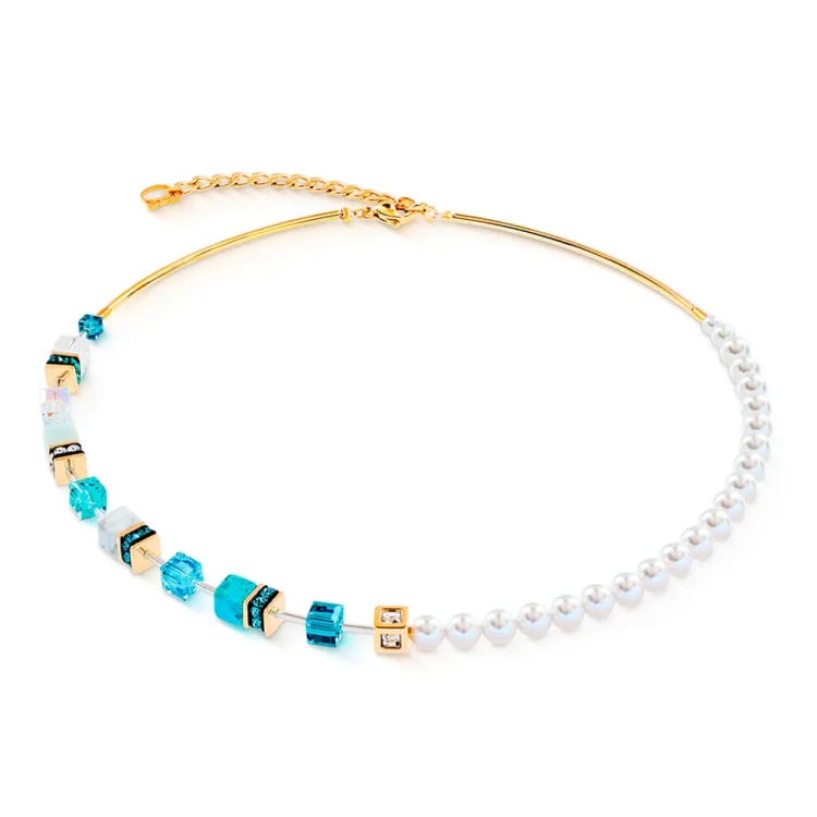 Колье Coeur de Lion Turquoise-Gold 5086/10-0616
