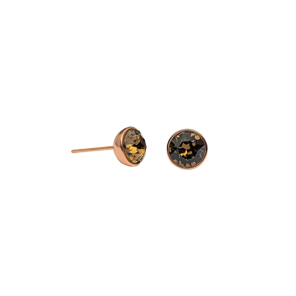 Пусеты Fiore Luna Smoked Quartz SWE298 SQ RG
