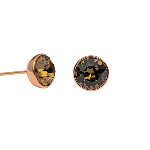 Пусеты Fiore Luna Smoked Quartz SWE298 SQ RG