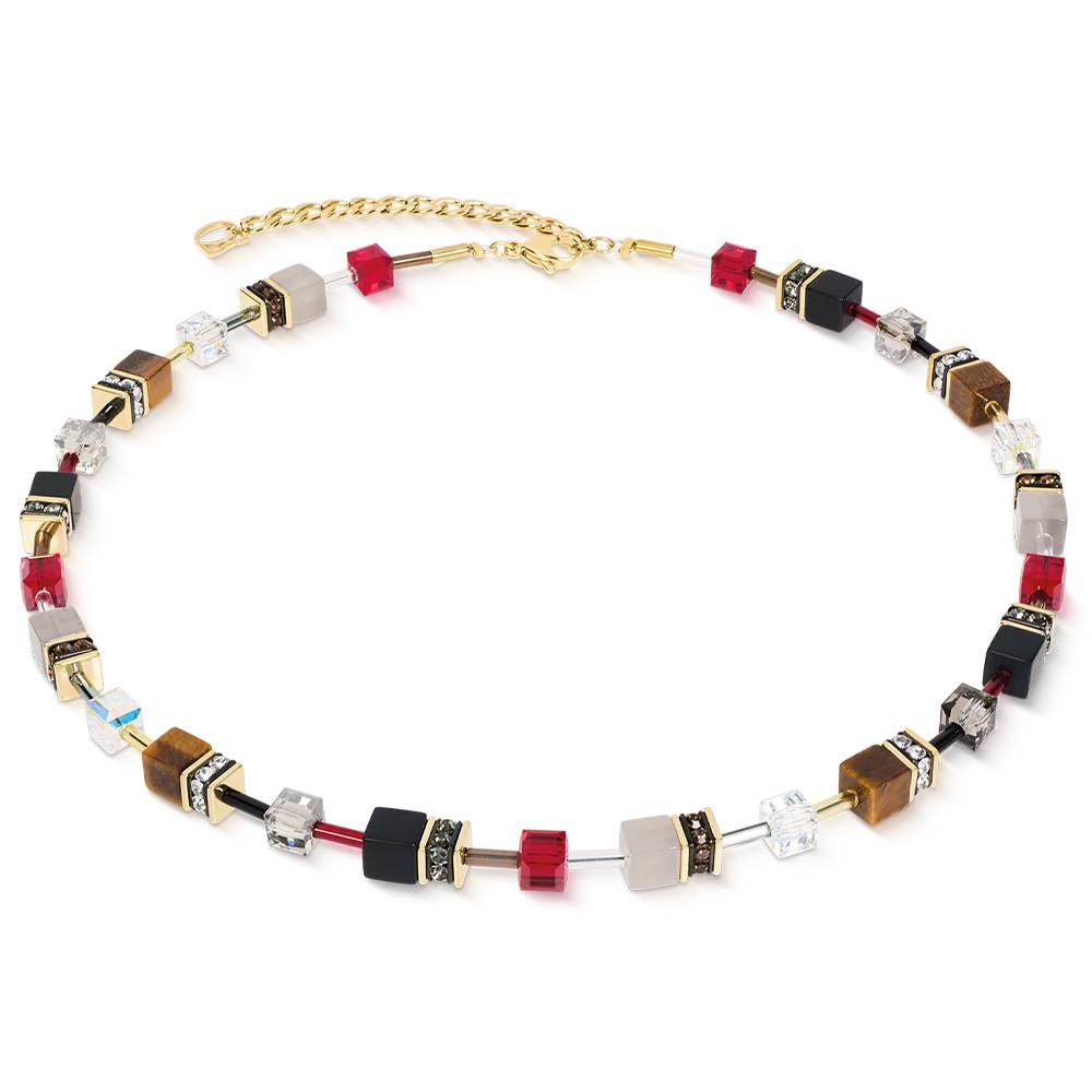Колье Coeur de Lion Grey-Brown-Dark RED 4905/10-1133