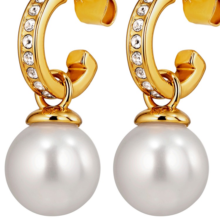 Серьги Dyrberg Kern LIORA SG WHITE / CRYSTAL 490116