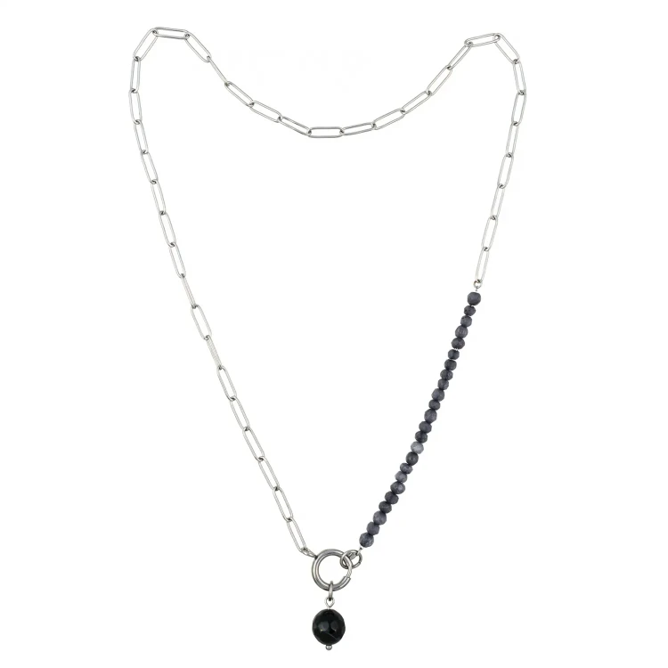 Колье Fiore Luna AGAT GREY BP03181-1 BW/S