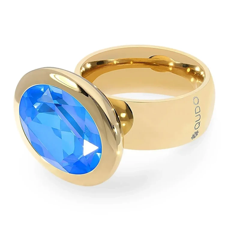 Кольцо Qudo TIVOLA big G royal blue delite  18.5 мм 651750/18.5 BL/G