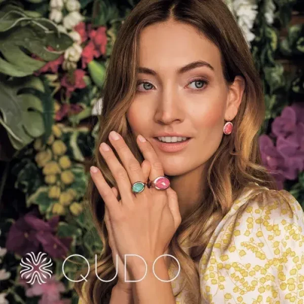 Серьги Qudo Tivola Rose Peach 303084 R/S