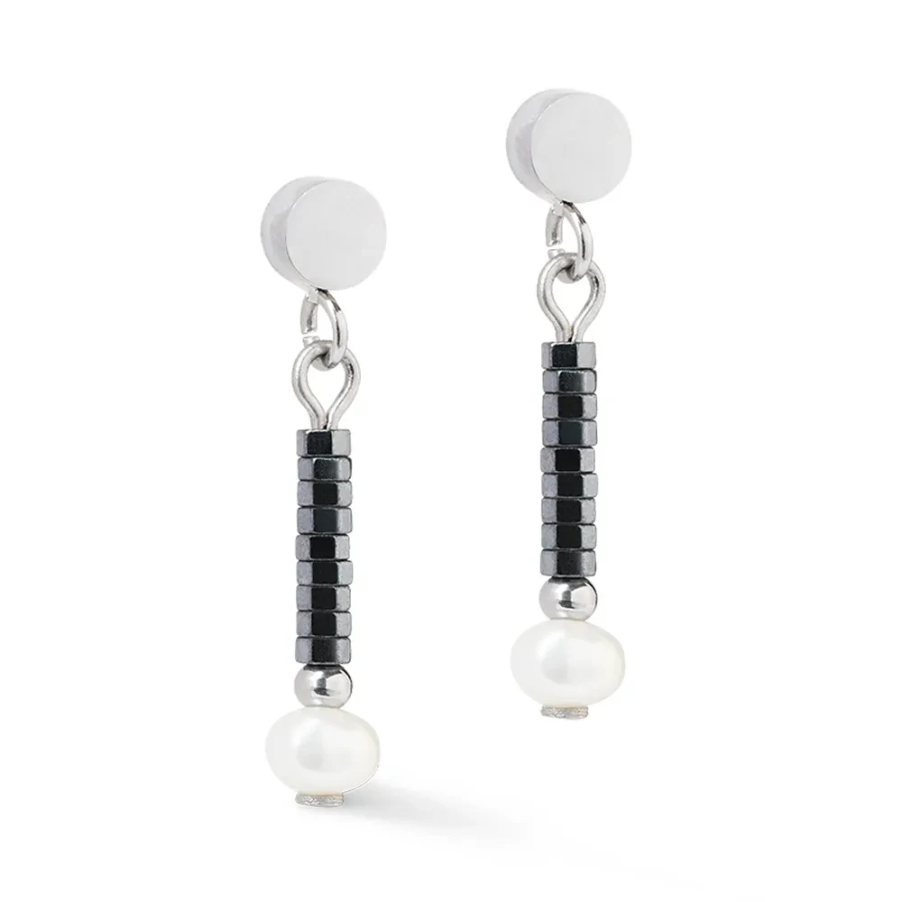 Серьги Coeur de Lion Anthracite-Silver 1138/21-1224