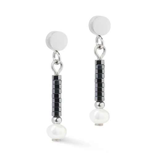 Серьги Coeur de Lion Anthracite-Silver 1138/21-1224