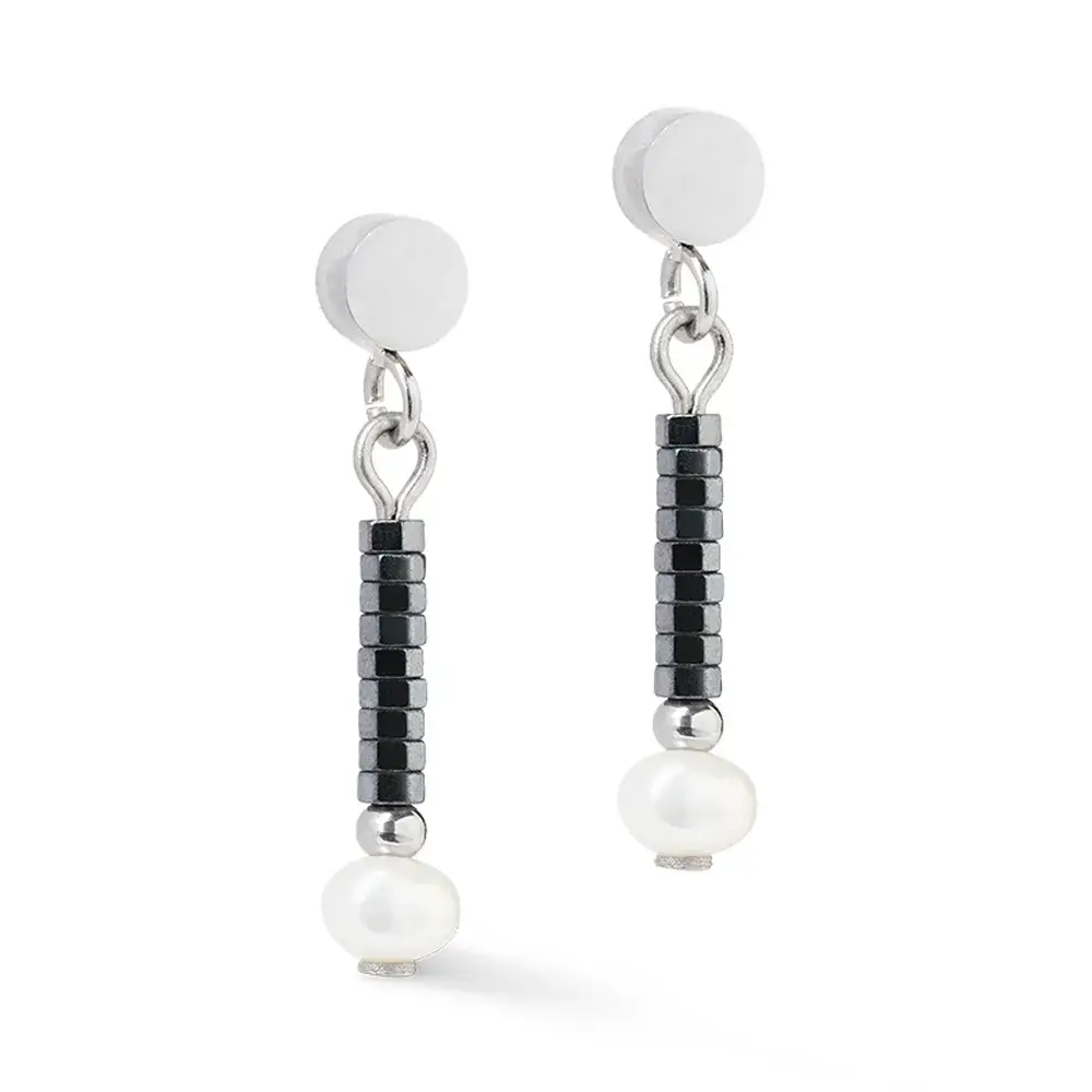 Серьги Coeur de Lion Anthracite-Silver 1138/21-1224