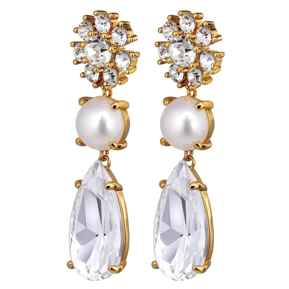 Серьги Dyrberg Kern MISIA SG CRYSTAL/WHITE PEARL 460515