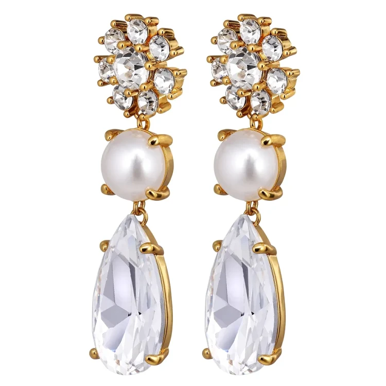 Серьги Dyrberg Kern MISIA SG CRYSTAL/WHITE PEARL 460515