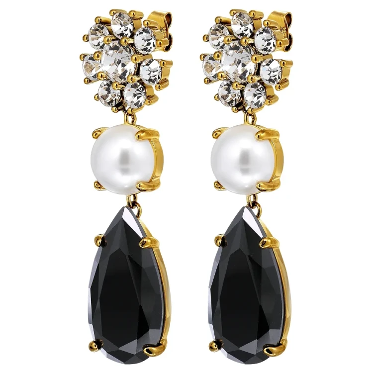 Серьги Dyrberg Kern MISIA SG BLACK / CRYSTAL 470094