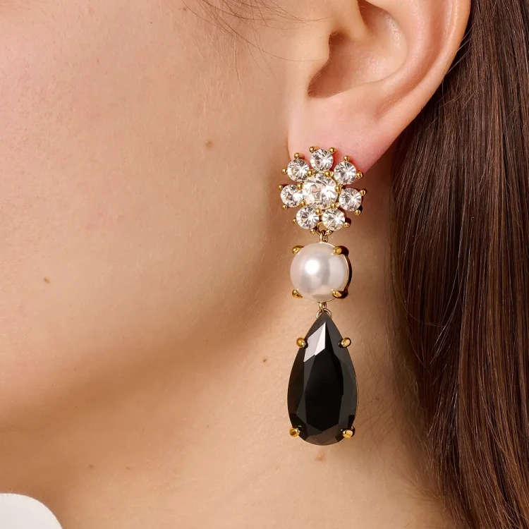 Серьги Dyrberg Kern MISIA SG BLACK / CRYSTAL 470094