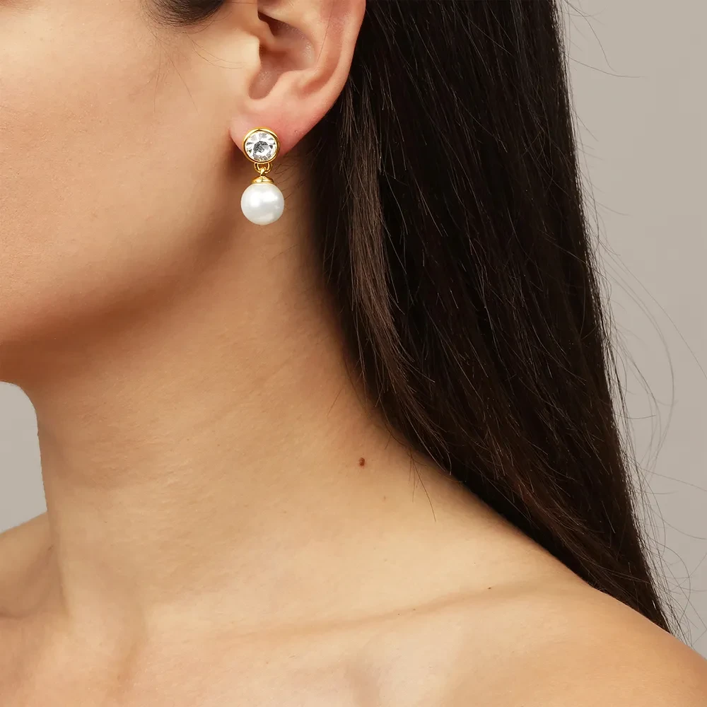 Серьги Dyrberg Kern NAOMI SG CRYSTAL / WHITE PEARL 470122