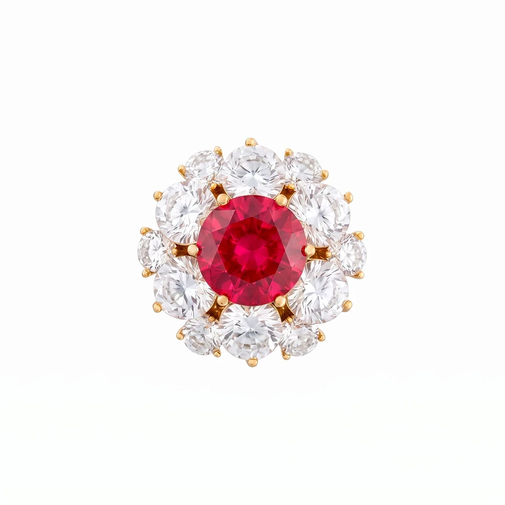 Брошь Кристалл Zircon+магнит XR12099A3 R/G Fiore Luna