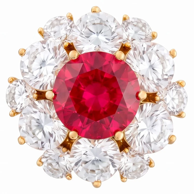 Брошь Кристалл Zircon+магнит XR12099A3 R/G Fiore Luna
