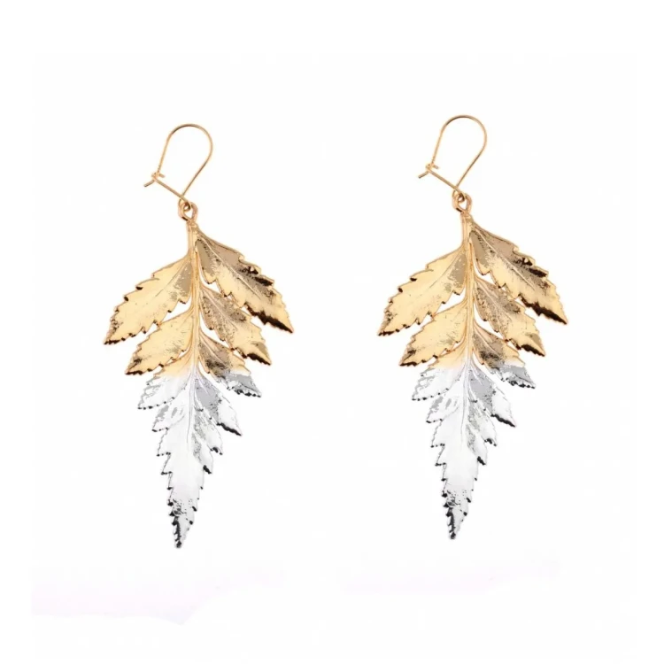 Серьги Ester Bijoux Папоротник SK104C- G/S BR