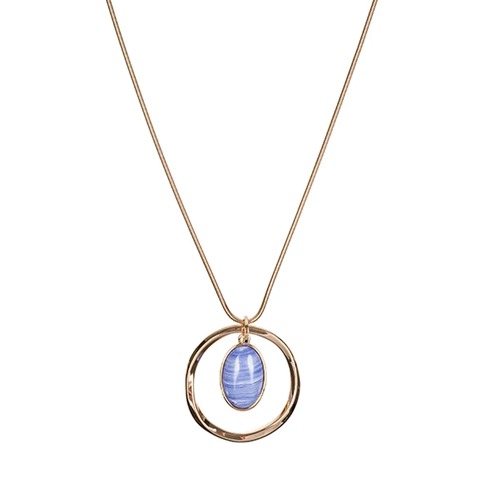 Колье Fiore Luna SAPPHIRINE AGATE LN5141 BL/G