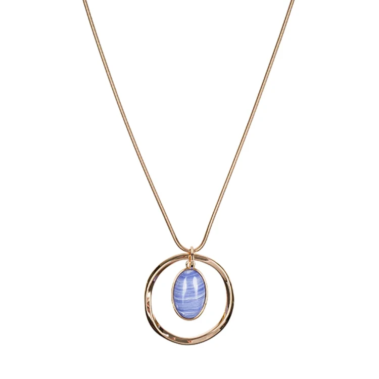 Колье Fiore Luna SAPPHIRINE AGATE LN5141 BL/G