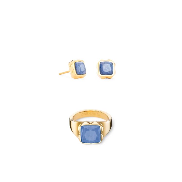 Серьги Coeur de Lion Blue-Gold 1200/21-0716