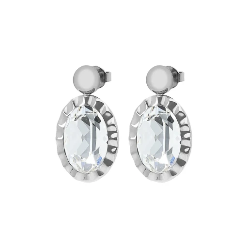 Серьги Qudo TIVOLA UNICA big (S/P) Crystal 2,65cm 332000