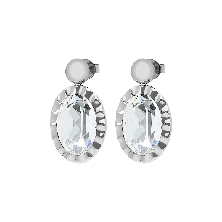 Серьги Qudo TIVOLA UNICA big (S/P) Crystal 2,65cm 332000