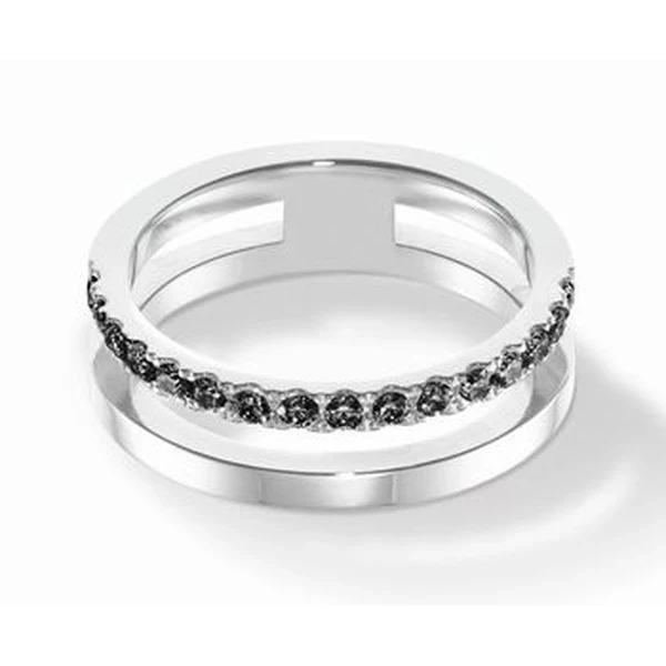 Кольцо Coeur de Lion Black-Silver 0136/40-1317 56