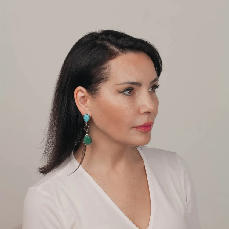 Серьги Possebon Azul, Q. Verde A0585.20.17 S