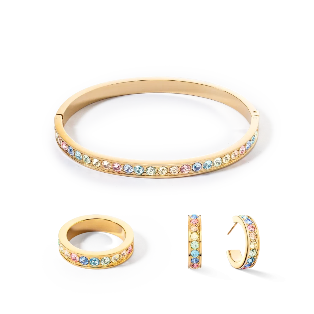 Кольцо Coeur de Lion Multicolor Pastel Gold 18.5 мм 0131/40-1590 58
