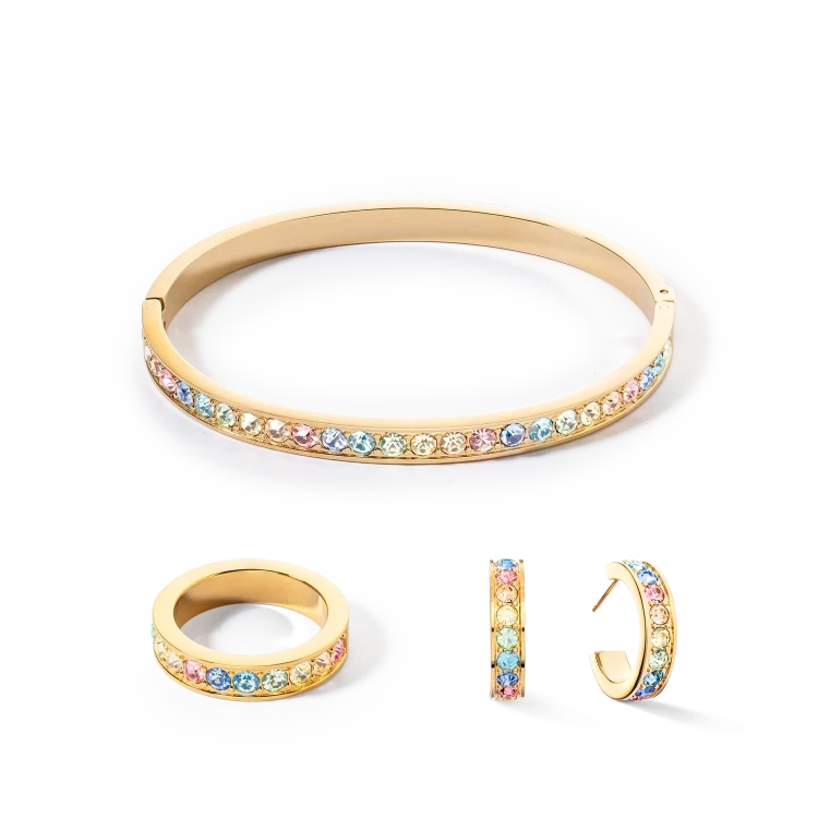 Кольцо Coeur de Lion Multicolor Pastel Gold 18.5 мм 0131/40-1590 58