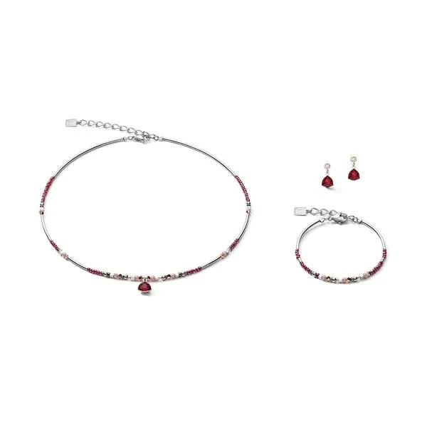 Серьги Coeur de Lion Triangle Red 5032/21-0300
