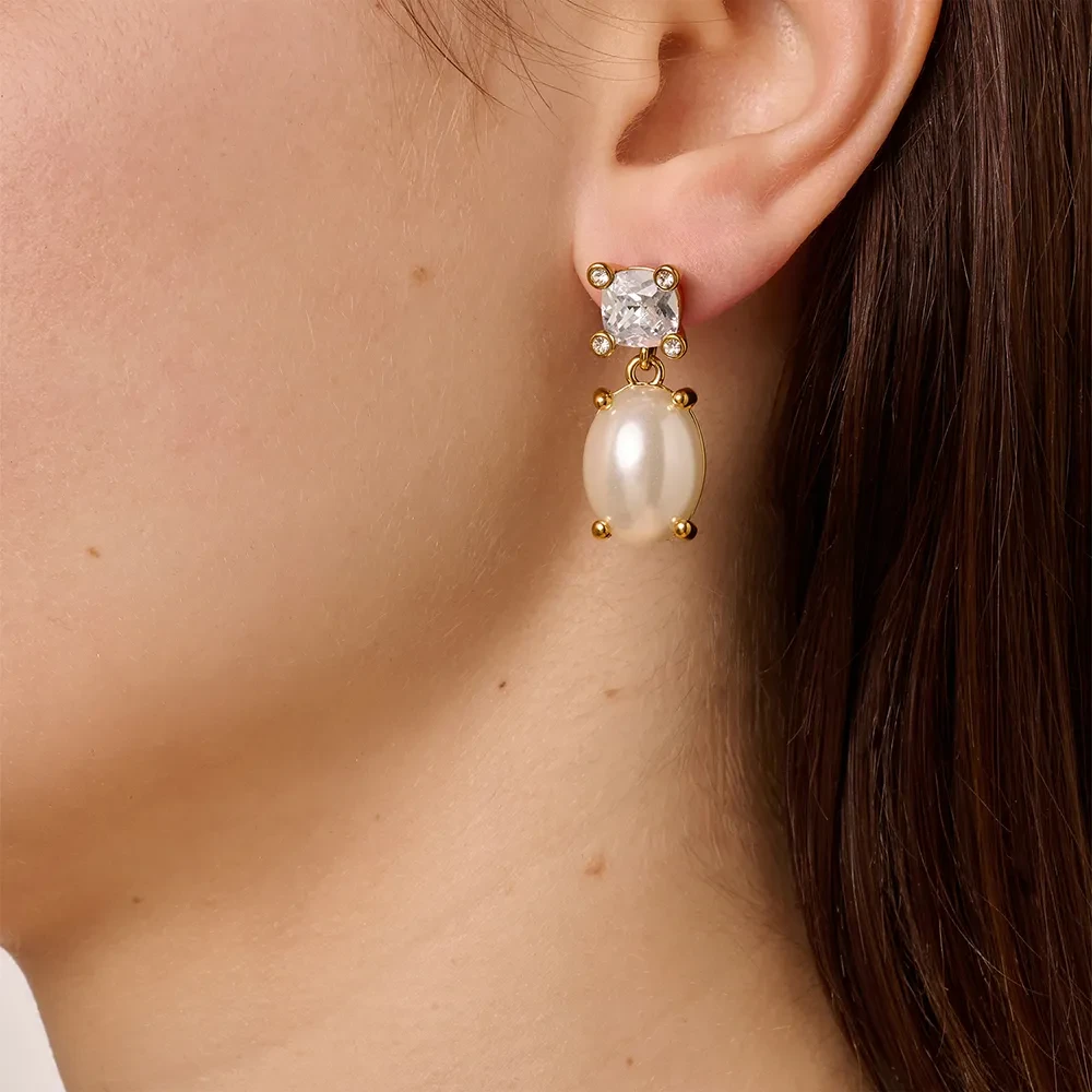 Серьги Dyrberg Kern ANTONIA SG CRYSTAL / WHITE PEARL 470146
