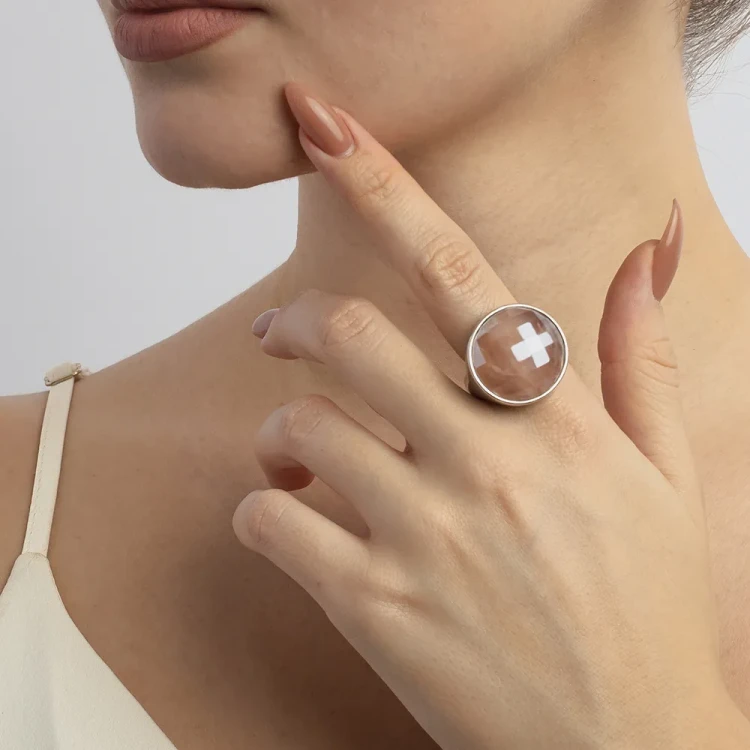 Кольцо Possebon quartz rose 16.5 мм K1155.9/16.5 R/S