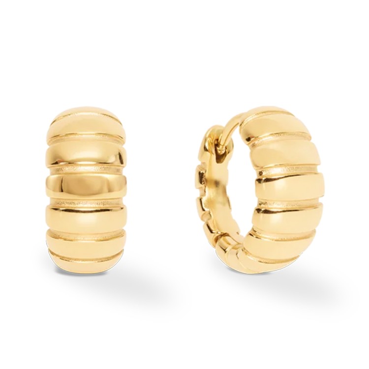 Серьги Coeur de Lion Hoop 14мм Gold 0155/23-1600