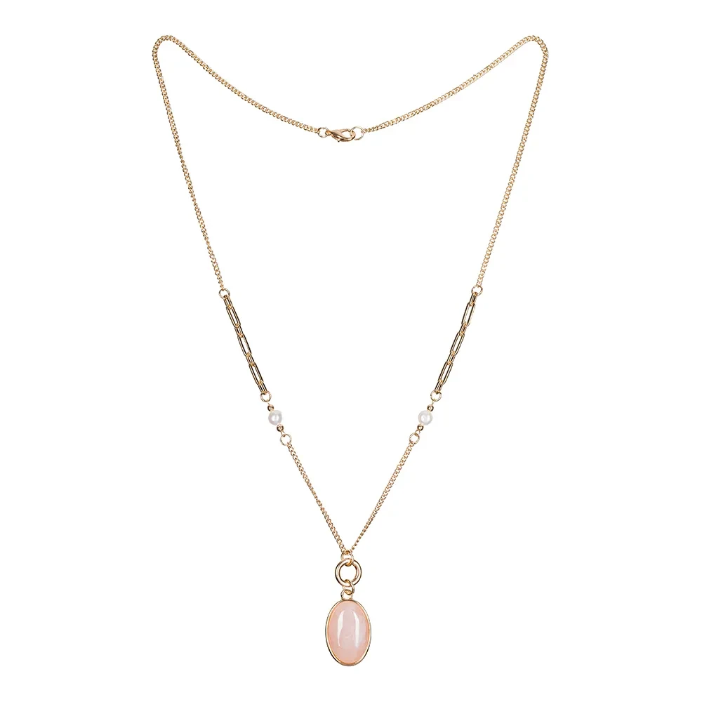 Колье Fiore Luna ROSE QUARTZ LN5154 R/G